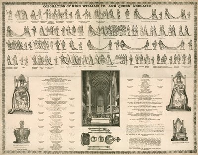 Incoronazione del Re Guglielmo IV e della Regina Adelaide da English School