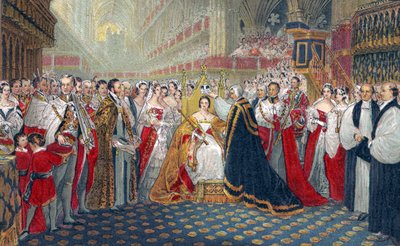 Incoronazione della Regina Vittoria nel 1837 (stampa) da English School