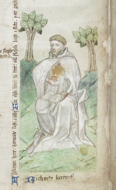 Richard Rolle di Hampole, dettaglio (pergamena) da English School