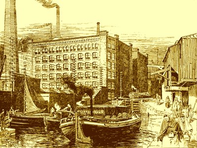 Mulini di cotone, Miles Platting, Manchester, da "Cassell