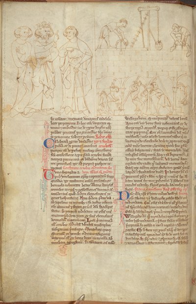 La costruzione della torre di Clifford a St Albans, da 
