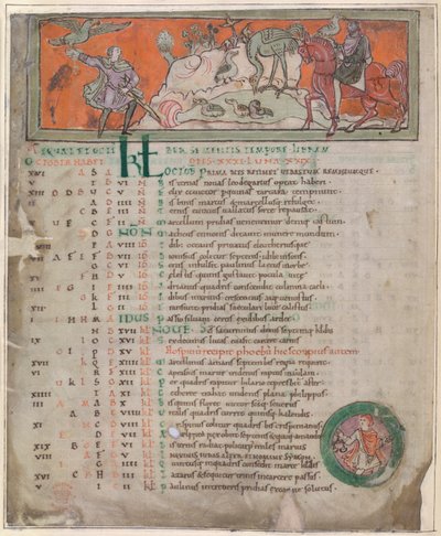 Cotton Tiberius B. V, Parte 1, f.7v Illustrazione da un 