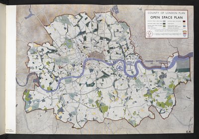 Piano degli spazi aperti della Contea di Londra / preparato per il consiglio della Contea di Londra da J.H. Forshaw e Patrick Abercrombie da English School