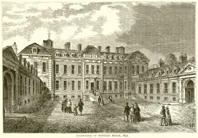 Cortile di Casa Montagu, 1830 da English School