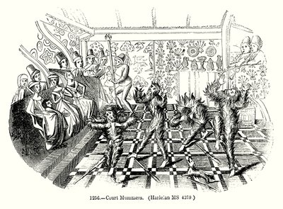 Mummers di corte (incisione) da English School