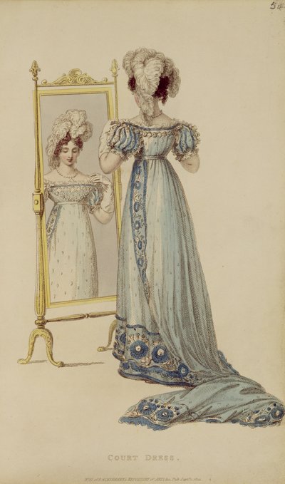 Abito da corte, tavola di moda da Ackermann