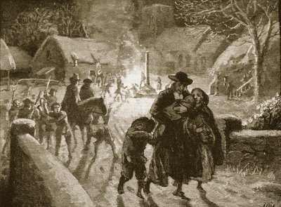 Covenantari sfrattano un clero episcopale, illustrazione da Cassells Illustrated History of England da English School