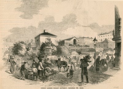 Covent Garden Market, 22 dicembre 1849 da English School