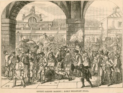 Mercato di Covent Garden, Londra: bancarella per la colazione presto da English School