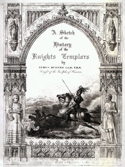 Copertina di Uno schizzo della storia dei Cavalieri Templari, di James Burnes da English School