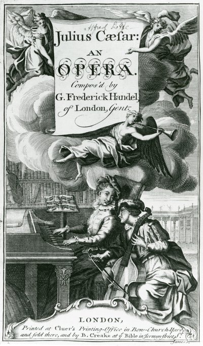 Copertina dello spartito per Giulio Cesare, un