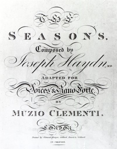 Copertina del foglio di spartito di 