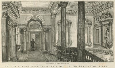 Cowfields, 30 Old Burlington Street: Galleria al piano del salotto da English School