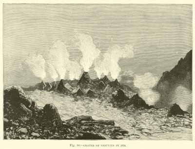 Cratere del Vesuvio nel 1834 da English School