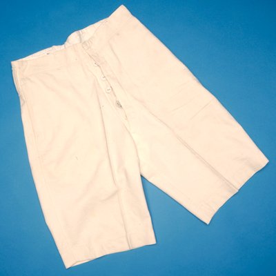 Pantaloncini di flanella crema, inizio XX secolo da English School