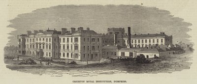 Istituto Reale Crichton, Dumfries (incisione) da English School