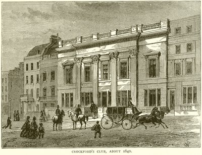 Crockfords Club, circa 1840 da English School