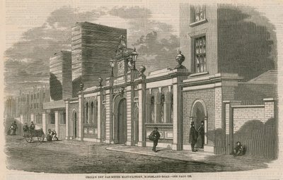 Fabbrica di Contatori a Gas di Croll, Kingsland Road, Londra da English School