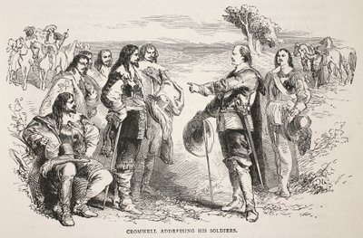 Cromwell che si rivolge ai suoi soldati da English School