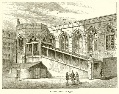 Crosby Hall nel 1790 da English School