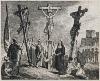 Crocifissione di Gesù Cristo (incisione) da English School