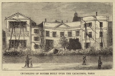 Crollo di Case Costruite sopra le Catacombe, Parigi da English School