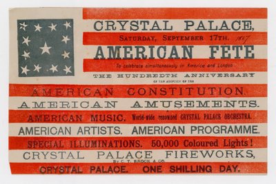 Crystal Palace, festa americana, 17 settembre 1887 da English School