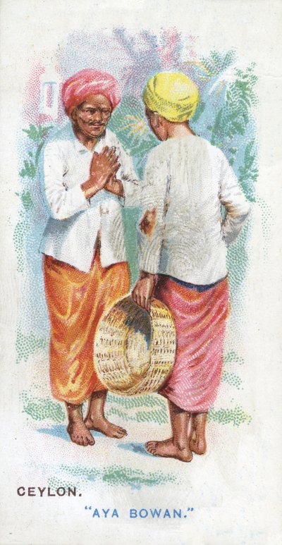 Saluto Consueto a Ceylon, 1907 da English School