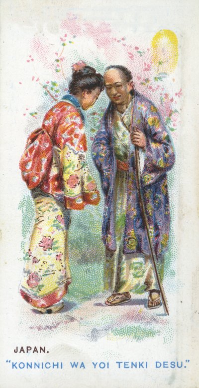 Saluto Consueto in Giappone, 1907 da English School