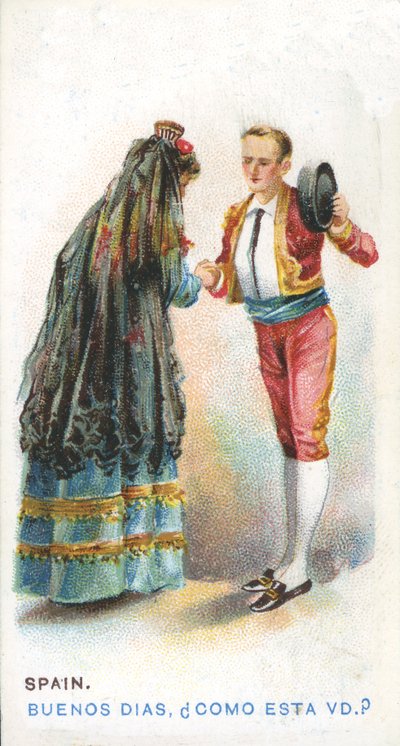 Saluto Consueto in Spagna, 1907 da English School