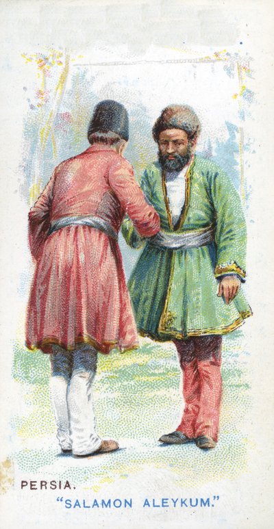 Saluto consueto in Persia, 1907 da English School