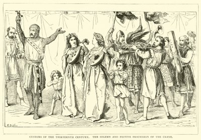 Costumi del XIII secolo, la solenne e festosa processione della Gru da English School