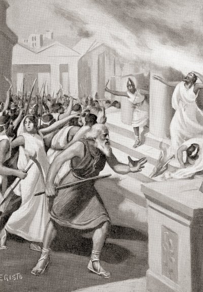 Cilone di Crotone che guida una rivolta contro i Pitagorici, c.509 a.C., da Hutchinson