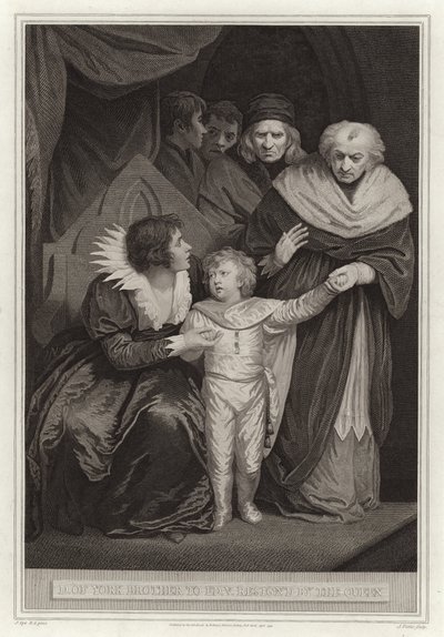 Il duca di York, fratello di Edoardo V, consegnato dalla regina da English School