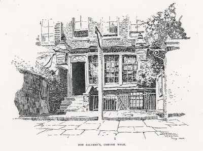 La caffetteria di Dan Saltero in Cheyne Walk da English School