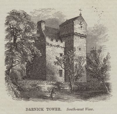 Torre di Darnick, Vista Sud-Ovest (incisione) da English School