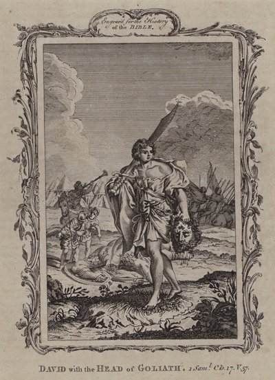 Davide con la testa di Golia (incisione) da English School