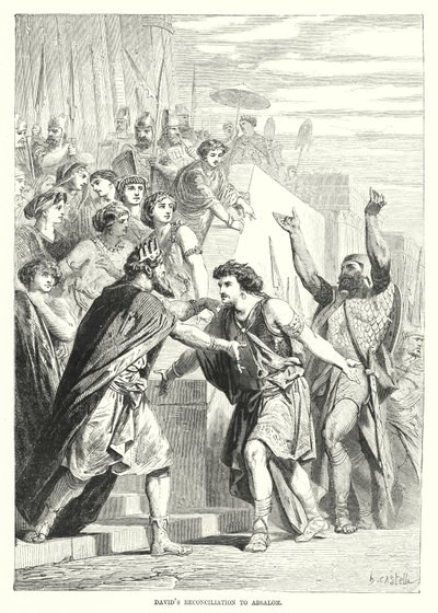 La riconciliazione di Davide con Assalonne (incisione) da English School