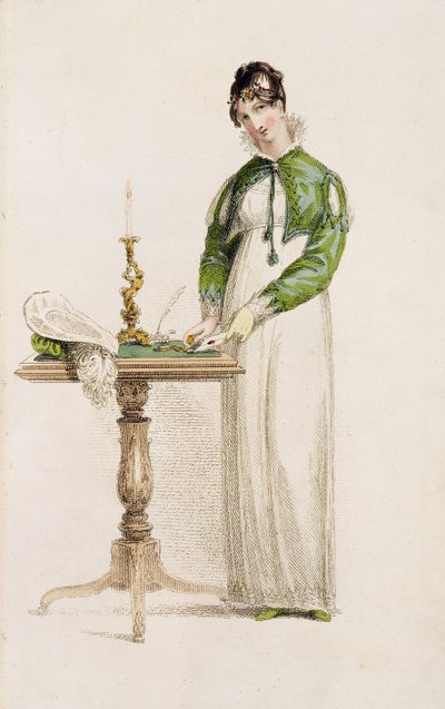 Abito da giorno, tavola di moda da Ackermanns Repository of Arts da English School