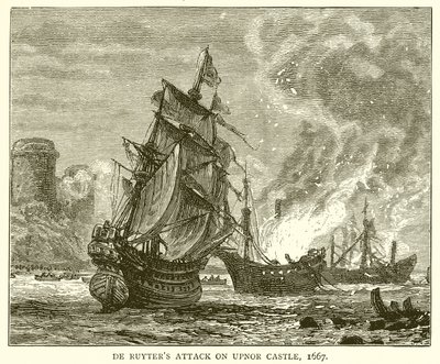 Attacco di De Ruyter al castello di Upnor, 1667 da English School