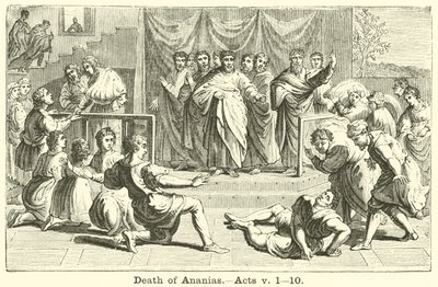 Morte di Anania, Atti, v, 1, 10 da English School