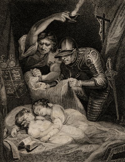 Morte del re Edoardo V (1470-83) e di suo fratello, Riccardo (1472-83) duca di York da English School