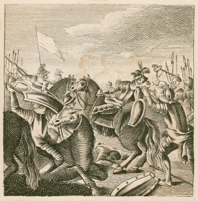 Morte del re Aroldo nella battaglia di Hastings da English School