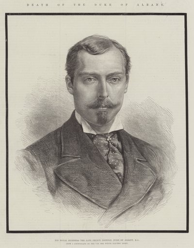 Morte del Duca di Albany, Sua Altezza Reale il defunto Principe Leopoldo, Duca di Albany, KG da English School