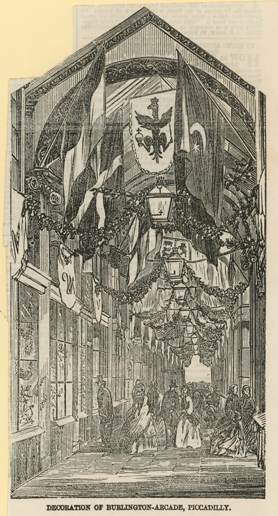 Decorazione della Burlington Arcade da English School