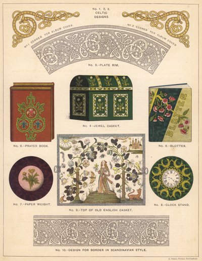 Oggetti Decorativi (litografia a colori) da English School