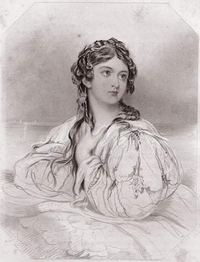 Desdemona, dal dramma Otello, "Galleria delle Donne di Shakespeare" da English School