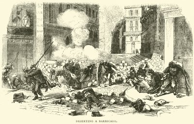 Abbandono di una barricata, aprile 1871 da English School