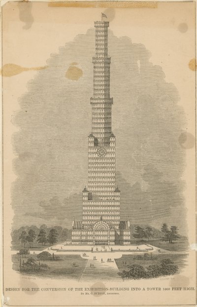 Progetto di Charles Burton per la conversione del Crystal Palace da English School
