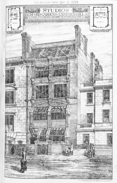 Progetto per studi a Bedford Gardens, Campden Hill, Londra, da 
